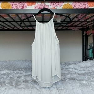 Alya; Sheer white tank